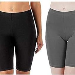 Womens Tights Shorts Underskirts Cycling Shorts for Yoga Running Gym Sleepwear Beachwear 4 Way Stretchable Cotton Lycra Combo Pack-19