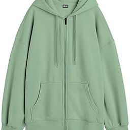 Women's Solid Full Sleeves Stylish Hooded Neck Fleece Zipper Casual Fit Hoodie for Winter (Pista Green, Large)-image-14