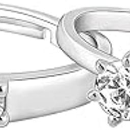 925 Silver Anushka Sharma Minimal Couple Rings, Adjustable | Promise Rings for Men and Women | With Certificate of Authenticity and 925 Stamp | 6 Month Warranty*-image-42