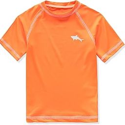 Boys' Rash Guard Short Sleeve Long Sleeve Rashguard Swim Shirt UPF 50+, Orange (Short Sleeve), 5-image-44