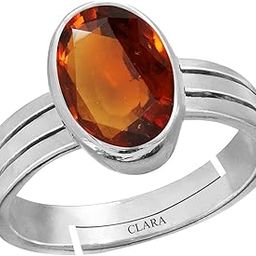 Gomed Hessonite 6.5cts or 7.25ratti Stone Silver Adjustable Ring for Men-image-66