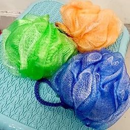 Bath Sponge Shower Loofahs,Soft Net Body Scrubber Sponge Ball,Durable Mesh Pouf Bath Loofah Sponge Body Wash Puff(Assorted Color Pack Of- 2-image-19