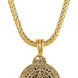 Oxidised Gold Plated 3D Pendant Chain for Men Boys (2304201P)-image-48