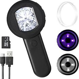 QXQXIN 100X Digital Microscope USB Charging Black Plastic/Metal Alloy LED Light Source-25