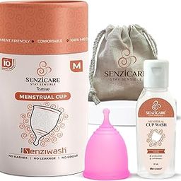 Senziwash Truecup Medium Reusable Menstrual Cup & Cup Wash For Women Up To 10 Hrs Protection|No Leakage Or Odour|Hygienic & Comfortable Period Cup|Medical Grade Silicone (Medium Cup + Cupwash) - 2-image-46