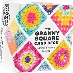 FABLOFT® Granny Square Card Deck Knitted Pattern Set Gift DIY 50 Mix and Match Design-image-38