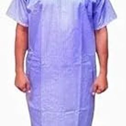 Avneel Pure Cotton Patient Dress Patient Gown/Both Side Wearable Hospital use Gown, Patient Gown (Blue) Free Size Unisex-image-4