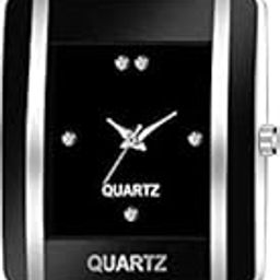 Branded Analogue Quartz Movement Strap PU Black Color Rectangular Dial Watch for Girls and Women Pack of-1-image-86