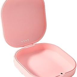 UJEAVETTE® Denture Case Braces Storage Box Mouthguard Case Large Capacity Retainer Case Pink-16