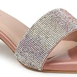 women's Square Toe kitten heel Embellished Strap Slip-On Sandal-image-12