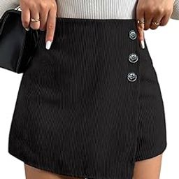 Women's Solid Mini Skorts | Stretchable Lycra Blend High Waist Shorts Skirt Combo | Stylish Casual Wear for Girls & Women-picture-22