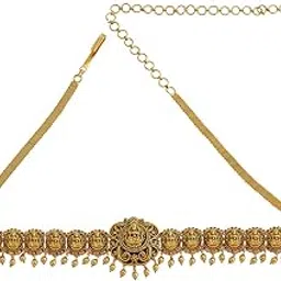 kushal's Fashion Jewellery Ruby Gold Polished Antique Belt With Adjustable Chain Best for Festive Season & Special Occasion - 425705-picture-40