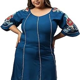 Women's Boho Embroidered Top – Casual Ethnic Tunic Blouse with Floral Threadwork – Lightweight Cotton Blend – Summer/Festival Wear-image-49
