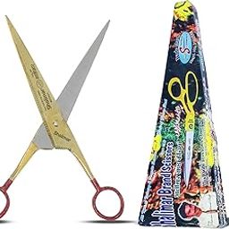 Shalimar Brand Professional Salon Barber Hair Beard Mustache Cutting And Trimming Hairdressing Scissors for Men and Women (GOLDEN COLOR COATED)-37
