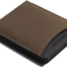 Crest Billfold for Men | Rubberised Waterproof Fabric | Minimal Monogramming | Holds 4-12+ Cards and Flat Bills | Has 1 Hidden Card Slot | Slim Wallets for Men (Dark Brown)-image-47
