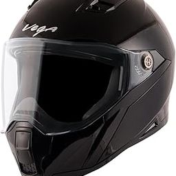 Vega Storm ISI Certified Full Face Helmet for Men and Women With Clear Visor and Extra Mercury Visor (Black, Size:M 57-58 cm)-image-72