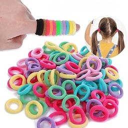 ChicTresses® Pastel Color Mini Rubber Bands, Baby Hair Ties for Girls and Kids, Elastic Hair Ties, Premium Mini Hair Elastic Rubber Bands, Multicoloured Mini Ponytail Holders, Soft Bands (Pack of 80)-image-34