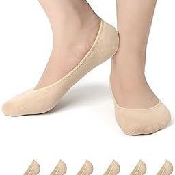 Women No Show Socks - 6 Pairs Non Slip Lace Invisible Socks, Lace Socks Women Shoe Liners Ladies Ultra Low Cut Liner Socks Lace Boat Socks for Sneakers High-heel Shoes-picture-37