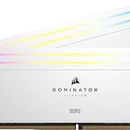 CORSAIR DDR5-6000MHz Dominator Titanium DDR5 Series (PC5-48000) Intel XMP Memory Kit 32GB White [2X 16GB] CL30 CMP32GX5M2B6000C30W-15