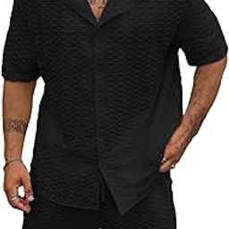 Mens Polo Shirt and Shorts Sets Outfits 2 Piece Fashion Summer Tracksuits Casual Short Sleeve Set-image-86