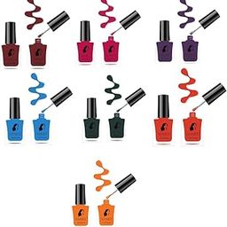 ASMEE Premium Gel Nail Paint Combo Pack of 7 (10ml Each) | Long Lasting, Glossy Finish | Vibrant & Elegant Shades – Carnation Pink, Rich Ruby, Amethyst, Aqua Marine, Forest Green, Orange Crush, Mustard Yellow-image-11