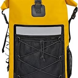 Enakshi (LABEL) Creations Waterproof Dry Bag Backpack 35L Camping Backpack for Outside Travel Camping Yellow-image-96