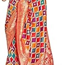 Women's Trendy Banarasi Woven Saree with Heavy Jacquard Work, Elegant Design, Silk Saree with Maching Lace Border Unstitched Blouse Piece for Weddings & Festive Occasions-image-39