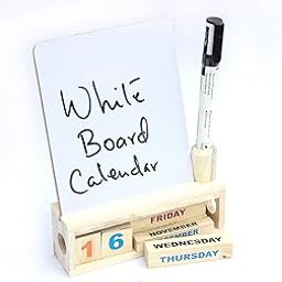 IVEI Wooden Desk Calendar with White Board - Wooden Perpetual Calendar - Endless Calendar with White Board for Office Desk Decor, School, Home, Study Room-picture-26