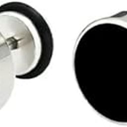 Women Earrings Titanium Steel Round Black Oil Drip Stud Earrings For Men Korean Fashion Stainless Steel-16