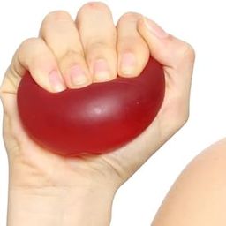 HAAD VAID Gel Exercise Ball for Hand & Finger Therapy | Stress Relief & Physio Ball | Finger Exerciser for Rehabilitation, Grip Strength, Pain Relief & Physiotherapy | Soft Hand Therapy Ball (Red, Small)-image-5