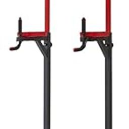 DOLPHY Steel Dip Stands Adjustable Power Tower Pull Up Bar | Workout Multi-Function Push Up bar for Home Gym | Strength Training Fitness Equipment | Black & Orange.-image-33