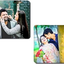 Customized Photo Fridge Magnets (Set of 2) Glass Finish with Sparkle Effect || 3 X 3 Inch-image-35