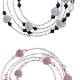 2 Pieces Women Heart Eyeglass Cord Holder Necklace Sunglass Neck Strap Chain-image-10