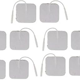 LOOM TREE® Lot of 10pcs Reusable SELF-Adhesive Replacement Pads Electrode Digital Acupuncture Massager Therapy Patches 2x2 ''-image-37
