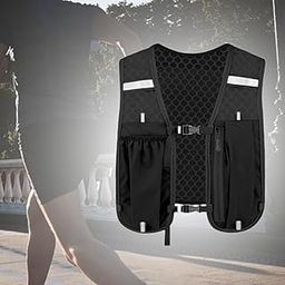UJEAVETTE Running Hydration Vest Runner Rucksack Water Pack for Biking Outdoor Jogging Black-image-25
