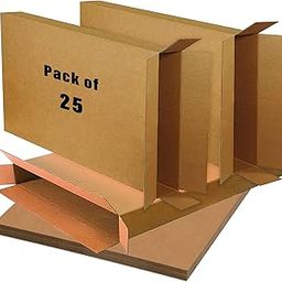 Kuber Industries Corrugated Box | 3 Ply Corrugated Packing Box | Corrugated for Shipping | Corrugated for Courier & Goods Transportation | L 13 x W 1 x H 19 Inch | Pack of 25 | Brown-image-40