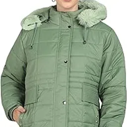 ellipse Nylon Full Sleeve Winter Jacket With Detachable Hood For Girls & Women-picture-45