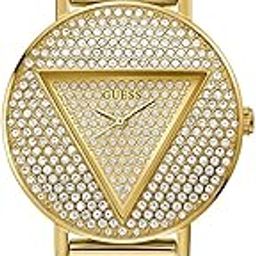 Iconic Collection 3 Hand Womens Analog Beige Dial Coloured Quartz Stainless Steel Band Watch, Round Dial with 36 mm Case Width - GW0477L2-image-0