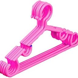 Kuber Industries Exclusive Kids Cloth Hanger|Baby Clothes Hanger Set for Wardrobe|Plastic Hanger|Pack of 5 (Pink)-28