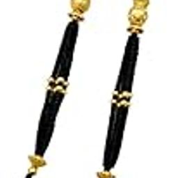 Mangalsutra For Women Stylish New Gold Plated Mangalsutra Long Size Heavy Design Long Black Bead Chain 58-image-60