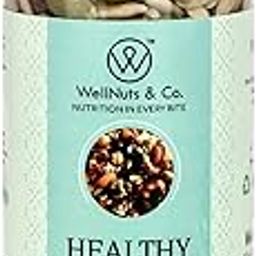 WellNuts & Co. 100% Natural Healthy Trail Mix | Mixed Nuts, Seeds & Dry Fruits Snack | Rich in Protein, Fiber & Omega | No Sugar | Resealable Jar Pack | 200g-image-86