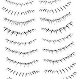 LOOM TREE® Lower Eyelash Stickers DIY Realistic Eyelash Strips for Activity Travel Show Style A | Make-up | Eyes | False Lashes-50