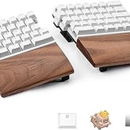 NocFree Wireless Ergonomic Split Mechanical Keyboard with Wrist Rest- Silent, RGB, Foam, Hot-Swappable, Compact 60% Layout, Palm Rest, Programmable for Mac & Windows, PBT Keycaps-image-36