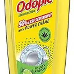 DABUR Odopic Dishwash Creme Lime - 500Ml (Liquid Gel)|With Aloevera For Sensitive Hands|Fresh Fragrance|Powerful Grease Cleaner|Removes Toughest Stains|50% Less Scrubbing|Leaves No Residue-image-32