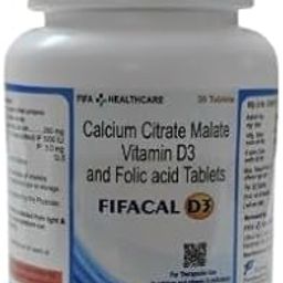 FIFACAL D3 Calcium Citrate Malate, Vitamin D3, Folic Acid Tablets-image-38