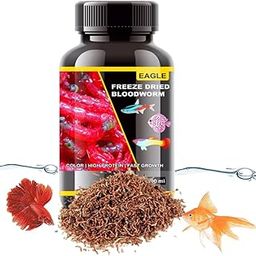 VAYINATO Eagle High Protein Freeze Dried Blood Worm Fish Food, 100Ml (Pack Of 1) By Petzlifeworld, All Life Stages-23