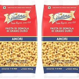 Gustora Amori Pasta Combo Pack Of 2 I Durum Wheat Semolina I Rich In Protein & Fibre I Zero Cholesterol I Cooking Time 10 Min I Vegetarian Pasta - (500 Gm X 2)-image-73