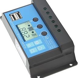 Ubervia® Solar Charge Controller, 3 Stages Charging Management Dual USB Anti Back Circuit Solar Panel Regulator for Home (30A)-81