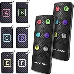 Key Finder, Chlovoe RF Item Locator with 2 Transmitters and 6 Receivers, 85dB Loud Beeps, Wireless Item Tracker, Support Remote Control for Finding Pets, Wallets-1