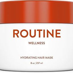 Routine Wellness Deep Conditioning Hair Mask for Dry Damaged Hair - Hydrating, Moisturizing Repair Treatment - Promotes Fullness - Coconut & Vanilla 8oz-image-85